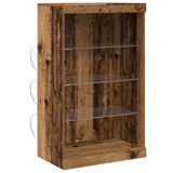 Sideboard With Led Lights Old Wood 60,5X37X100 Cm