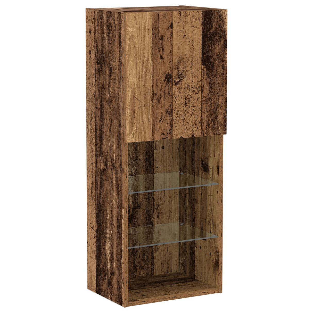 Tv Cabinet With Led Lights Old Wood 40,5X30X102 Cm