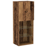 Tv Cabinet With Led Lights Old Wood 40,5X30X102 Cm