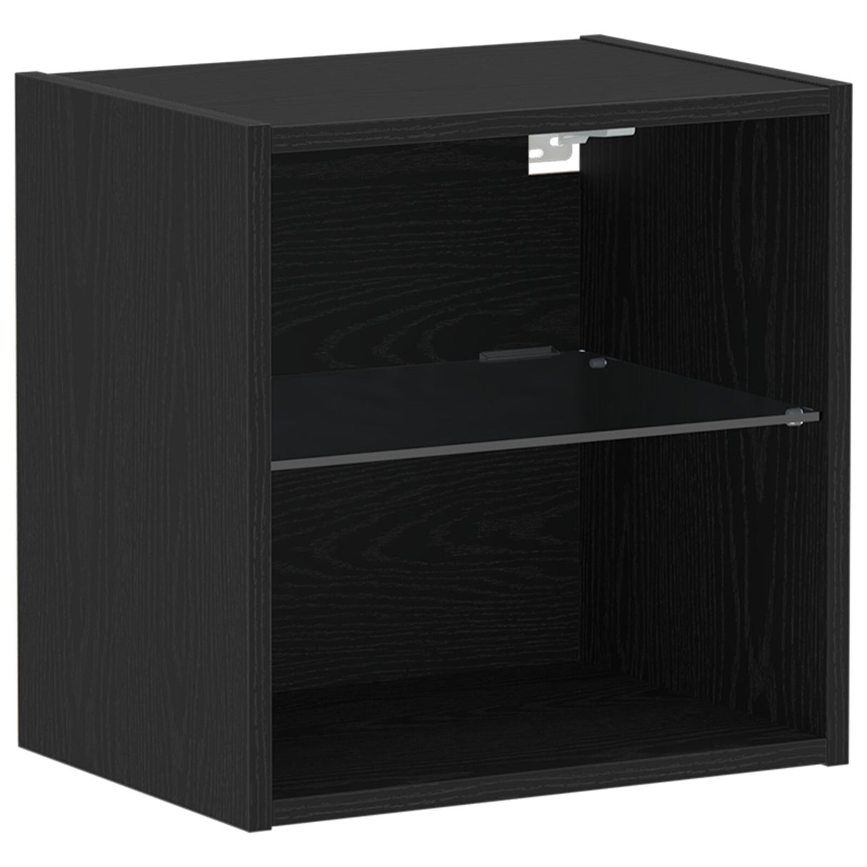 Floating Shelf Black Oak 40X28,5X40 Cm Engineered Wood