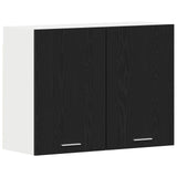 Black Oak Hanging Cabinet - 80X31X60 Cm - Made Of Engineered Wood