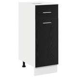 Black Oak Drawer Bottom Cabinet - 30X46X81.5 Cm, Made From Engineered Wood