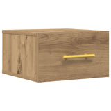 Bedside Cabinet Wall-Mounted Artisan Oak 35X35X20 Cm