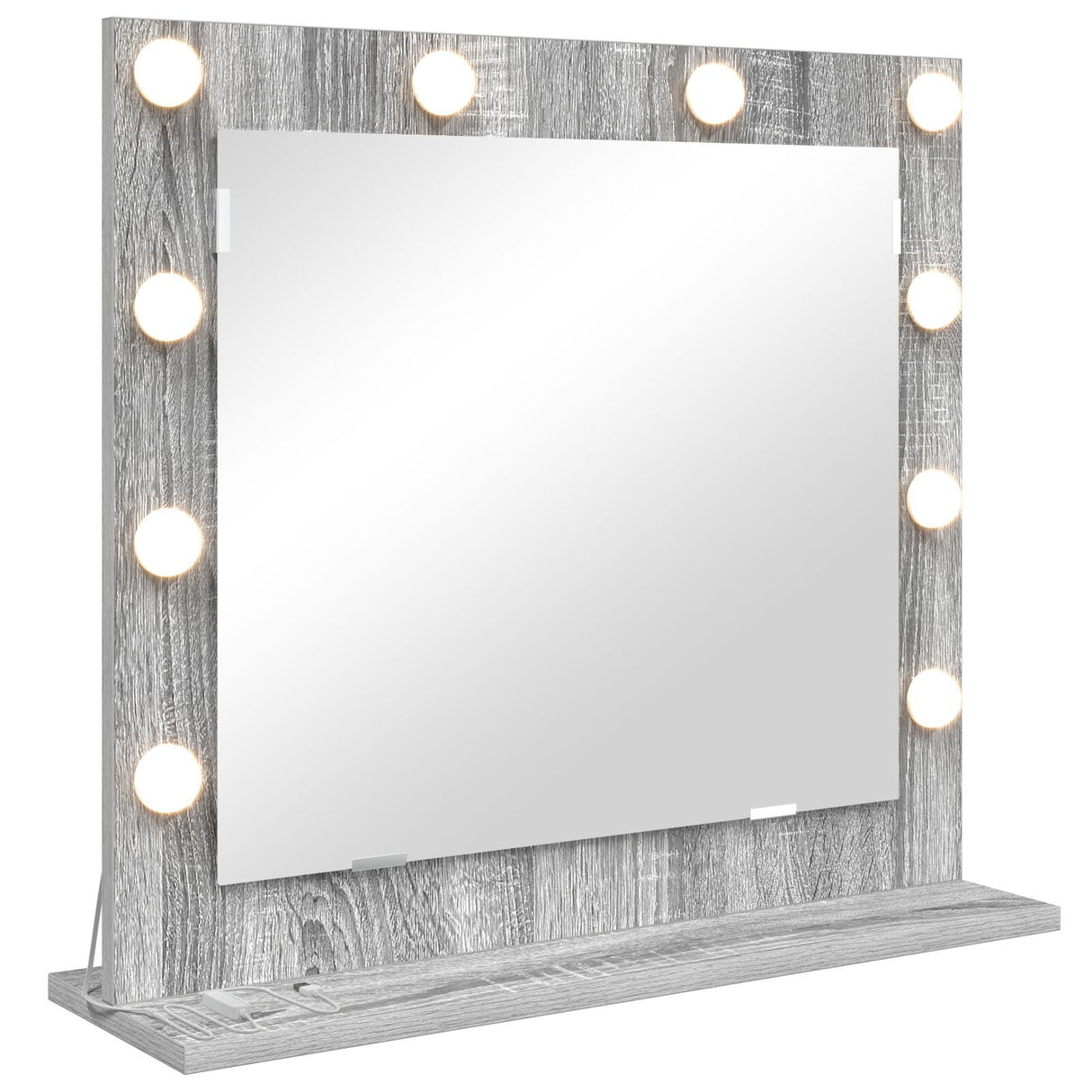 Vanity Mirror With Led Lights Grey Sonoma 60X55X18 Cm