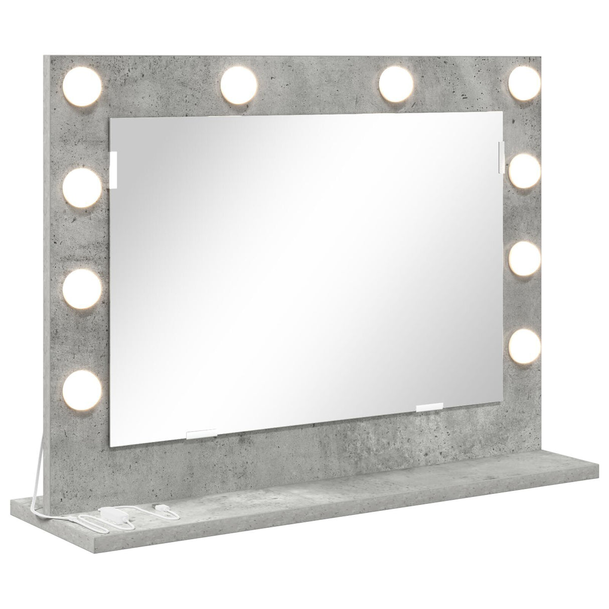 Vanity Mirror Concrete Grey Concrete Medium Decorative Inlays
