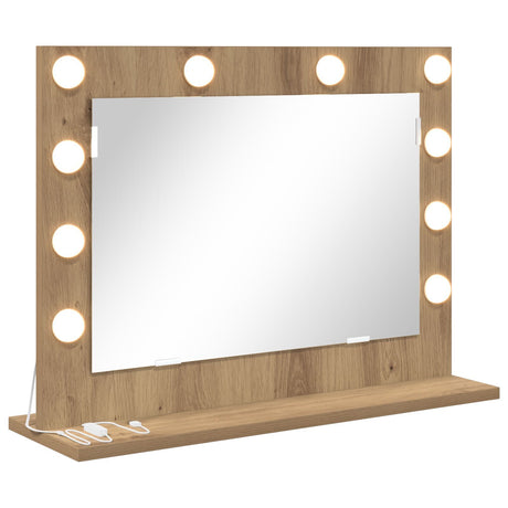 Vanity Mirror Artisan Oak Engineered Wood 60 X 45 X 18 Cm