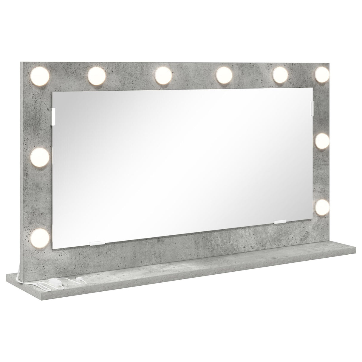 Vanity Mirror Concrete Grey Concrete 80 X 45 X 18 Cm Mirror