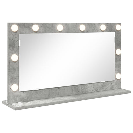 Vanity Mirror Concrete Grey Concrete 80 X 45 X 18 Cm Mirror