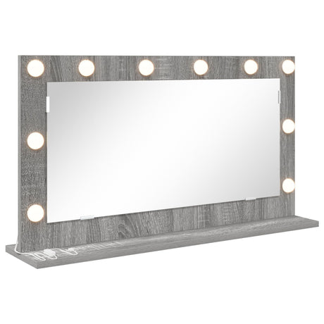 Vanity Mirror Grey Sonoma Particle Board, Glass 80 X 45 X 18 Cm