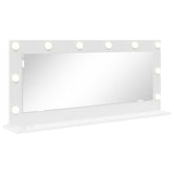 Vanity Mirror With Led Lights White 100X45X18 Cm