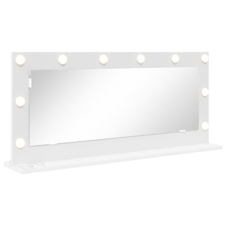 Vanity Mirror With Led Lights White 100X45X18 Cm