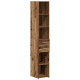 Highboard Old Wood 30X42,5X185 Cm Engineered Wood