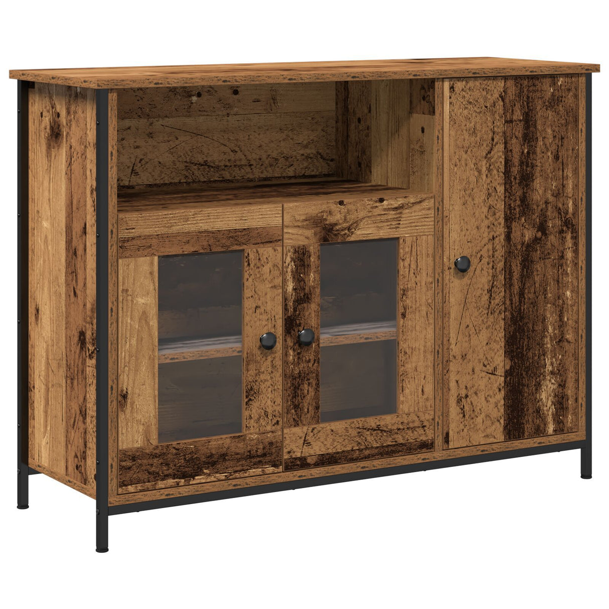 Sideboard Old Wood 100X35X75 Cm Engineered Wood