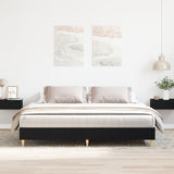 Bed Frame Black Oak 160X200 Cm Engineered Wood