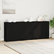 3 Piece Sideboards Black Oak Engineered Wood