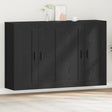 Wall Mounted Cabinets 2 Pcs Black Oak Engineered Wood