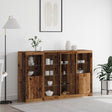 Sideboard With Led Lights Old Wood 163X37X100 Cm Engineered Wood,  Sideboard With Led Lights Old Wood 41X37X100 Cm