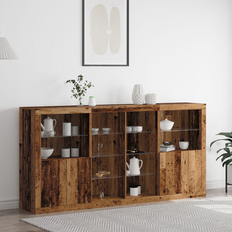 Sideboard With Led Lights 202X37X100 Cm