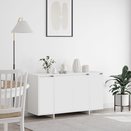Grey Sideboard Engineered Wood 135 X 41 X 75 Cm