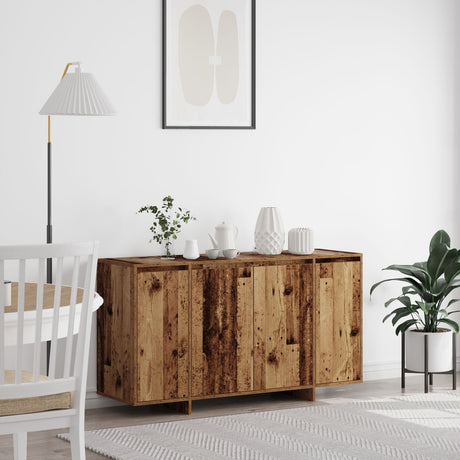Grey Sideboard Engineered Wood 135 X 41 X 75 Cm
