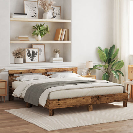 Pine Wood Bed Frame Old Wood Solid Pine Wood 180 X 200 Cm Durable