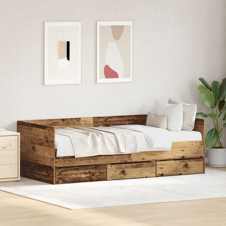 Daybed Old Wood Engineered Wood 90 X 190 Cm Sturdy Daybed