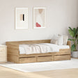 Daybed Artisan Oak Engineered Wood 90 X 190 Cm Durable Daybed