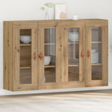 Wall Mounted Cabinets 2 Pcs Artisan Oak 69,5X34X90 Cm Engineered Wood
