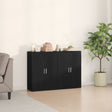 Sideboards 2 Pcs Black Oak 60X31X84 Cm Engineered Wood