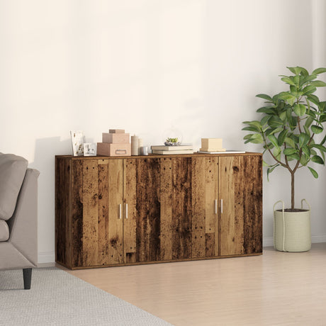 Sideboards 2 Pcs Old Wood 79X38X80 Cm Engineered Wood