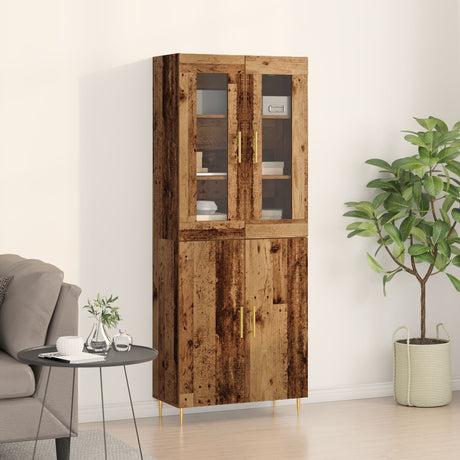 Highboard 69.5X34X180 Cm Engineered Wood