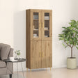 Highboard Artisan Oak 69.5X34X180 Cm Engineered Wood