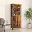 Sideboard With Wall Cabinet Old Wood Engineered Wood