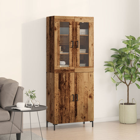 Sideboard With Wall Cabinet Old Wood Engineered Wood