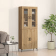 Sideboard With Wall Cabinet Artisan Oak Engineered Wood