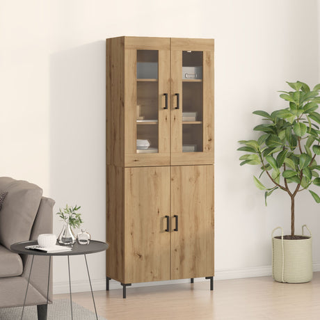 Sideboard With Wall Cabinet Artisan Oak Engineered Wood