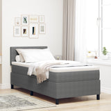 Box Spring Bed With Mattress Light Grey 80X200 Cm Corduroy Fabric