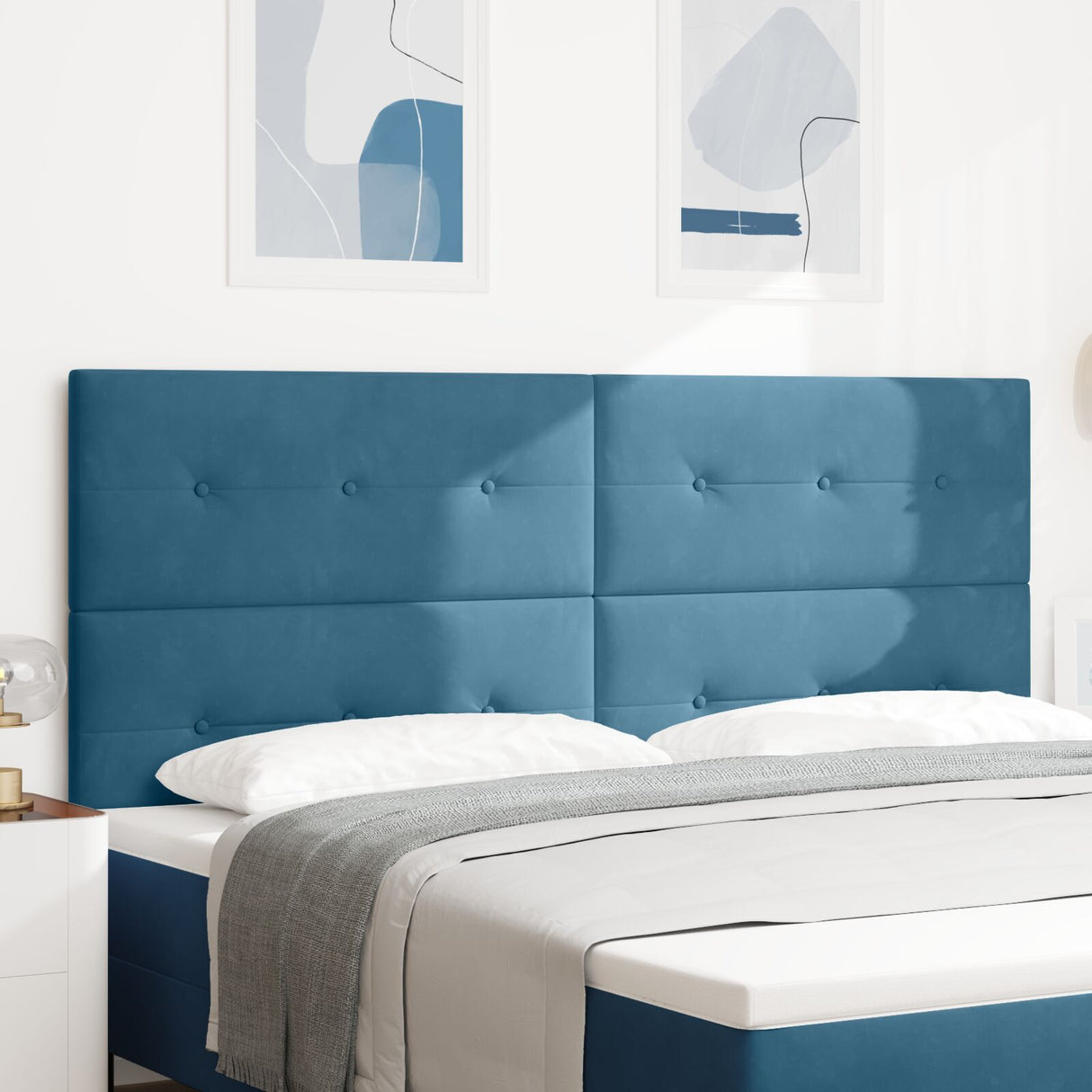 Headboard Button Tufted Velvet