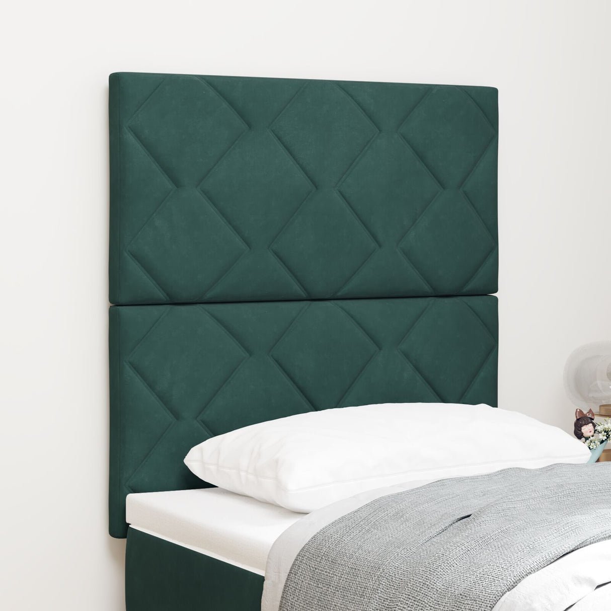 Headboard Diamond Blocks Design Velvet,  Headboard Diamond Blocks Design 160 Cm Velvet