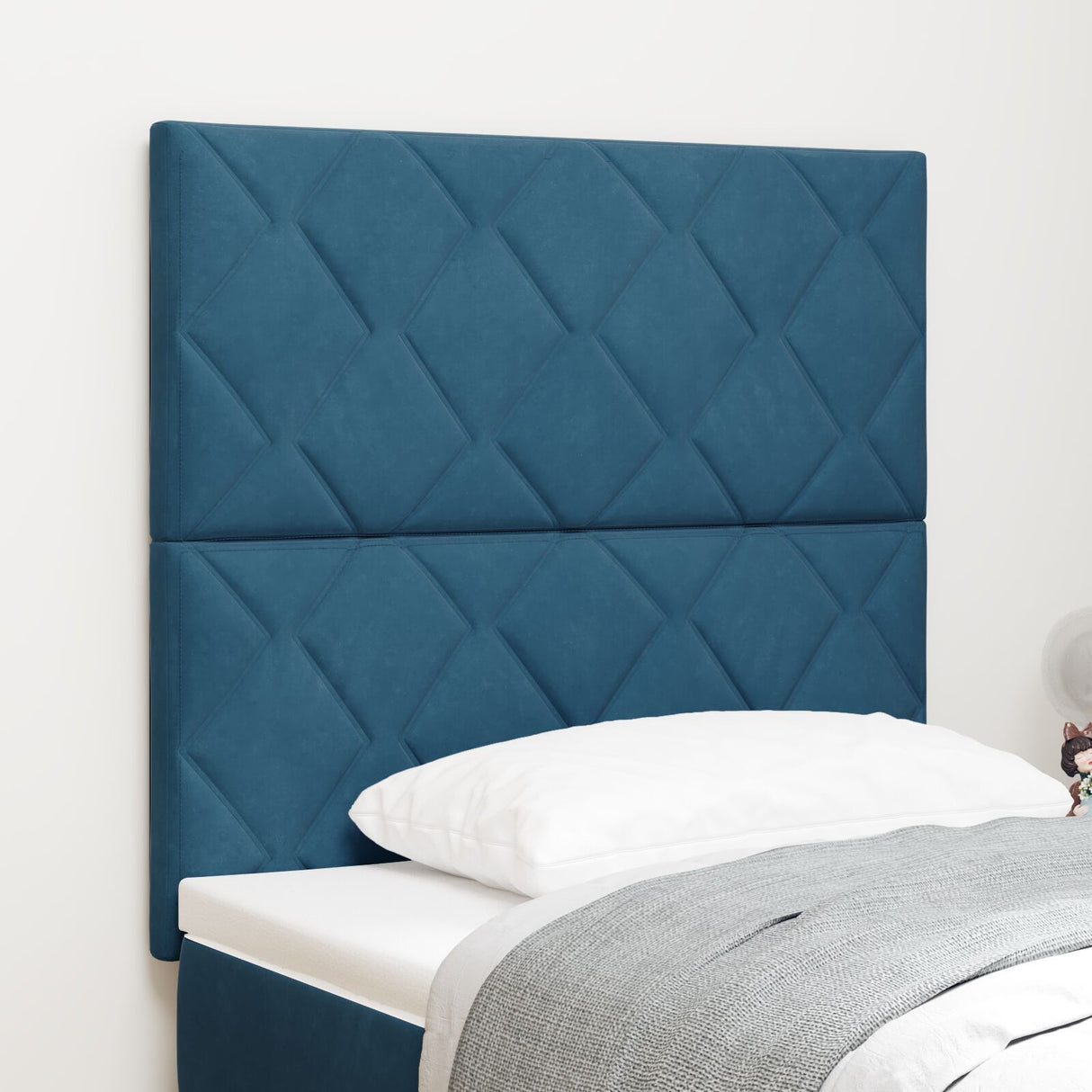 Headboard Diamond Blocks Design Velvet,  Headboard Diamond Blocks Design 160 Cm Velvet