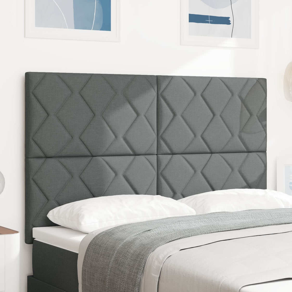 Headboard Diamond Blocks Design Fabric,  Headboard Diamond Blocks Design 160 Cm Fabric