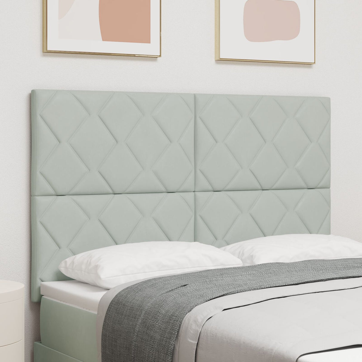 Headboard Diamond Blocks Design Velvet,  Headboard Diamond Blocks Design 160 Cm Velvet