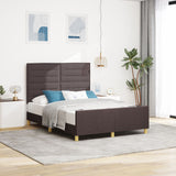 Bed Frame In Dark Brown, 160X200 Cm, Fabric