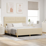 Bed Frame Cream 180X200 Cm Fabric