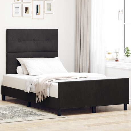 Black Velvet Bed Frame 120X200 Cm