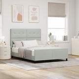 Bed Frame Light Grey 160X200 Cm Velvet