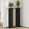 Plant Stand 2 Pcs Black Oak 30X30X95 Cm Engineered Wood