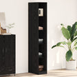 Black Oak Wardrobe - 30X50X200 Cm, Made From Engineered Wood