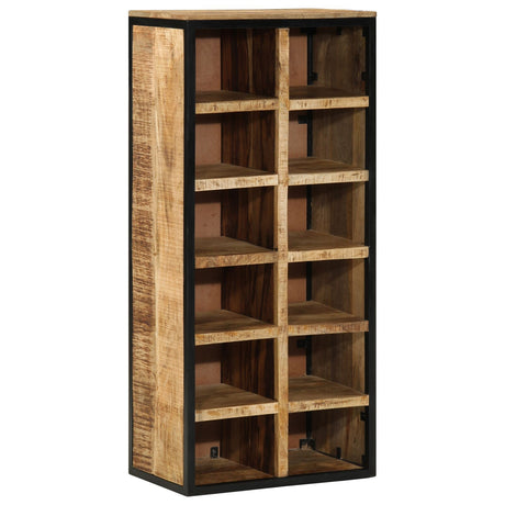Shoe Cabinet 50X30X110 Cm Solid Rough Wood Mango