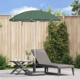 Beach Parasol With Metal Pole Green 161X193 Cm Polyester